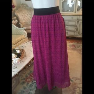 LULAROE NWT flamingo print skirt size XS